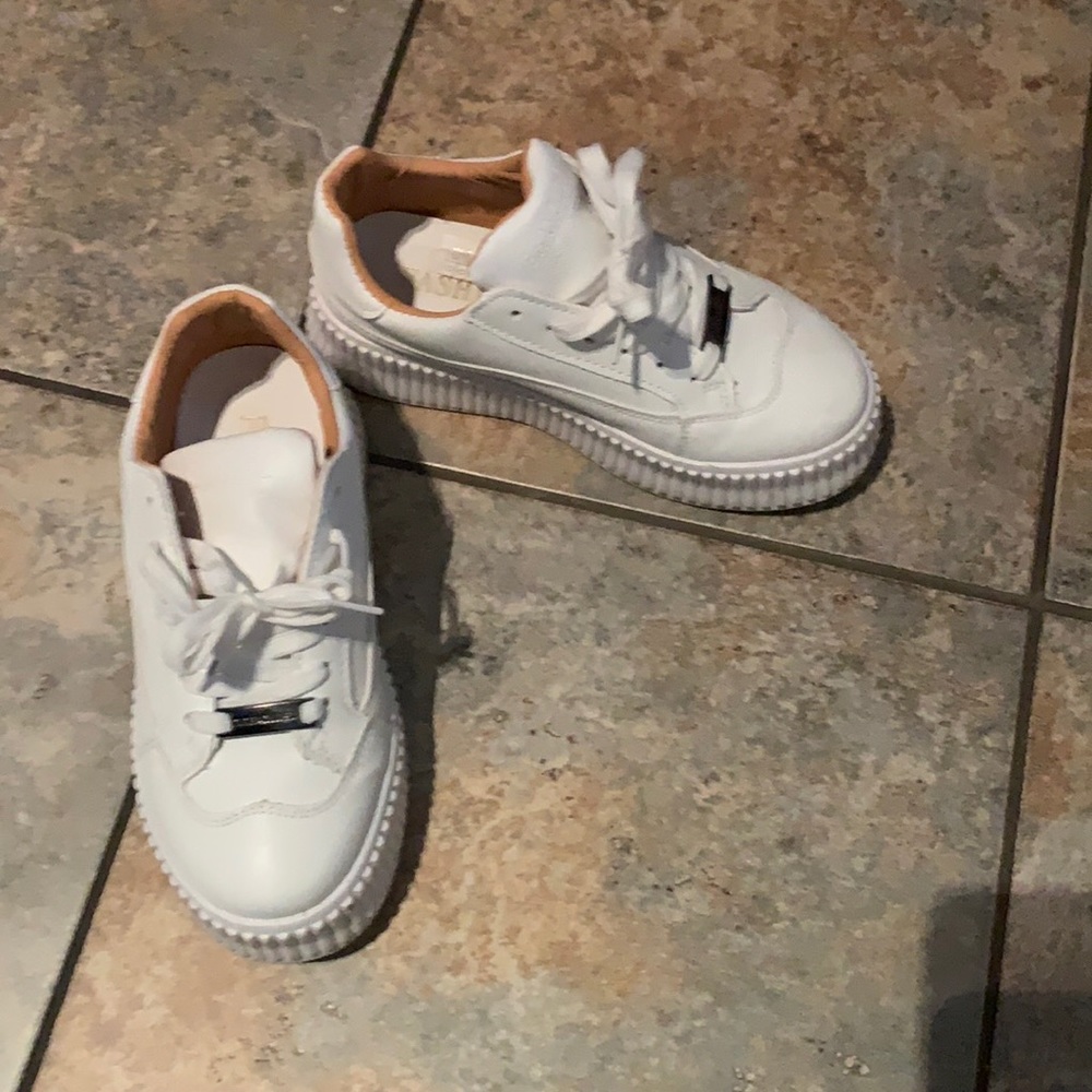 white sneakers